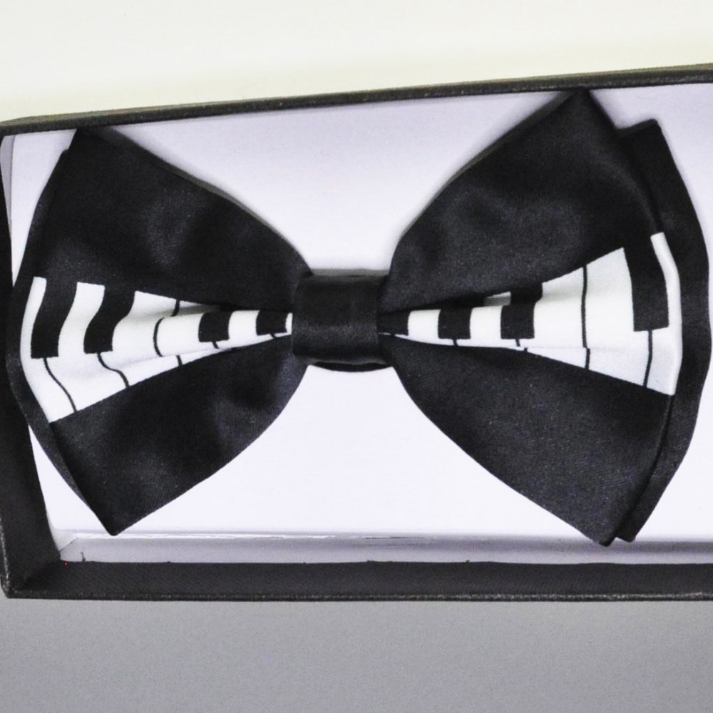 Keyboard Piano Adjustable Clip Bow Tie